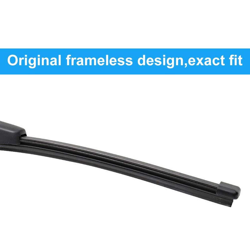 ASLAM Rear Wiper Blade,ASLAM Rear Windshield Wiper Blades Type-E 12I for Original Equipment Replacement,Exact Fit(Pack of 2) - Image 3